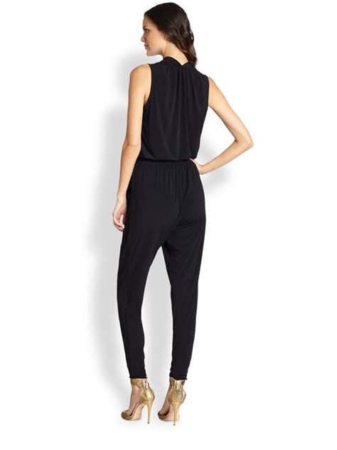 jumpsuit michael kors schwarz|michael kors belted denim jumpsuit.